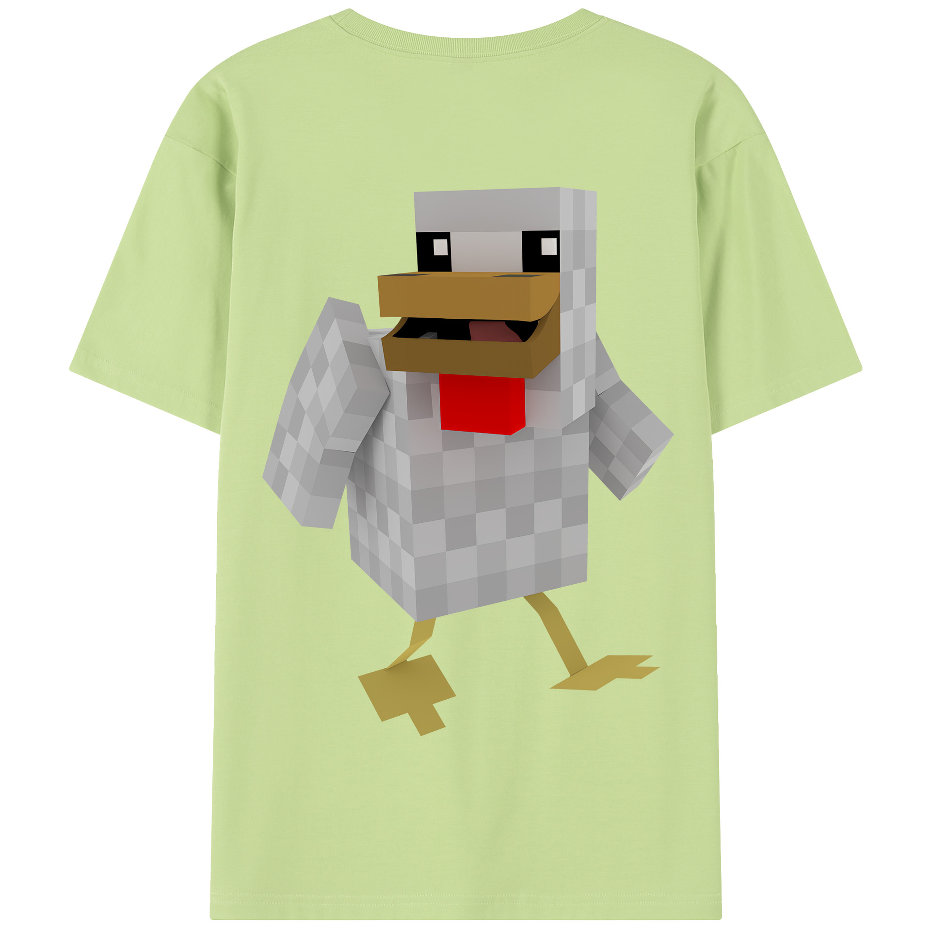 （画像用） マインクラフト ブロックの世界 Minecraft MC Block world 綿100％半袖Tシャツ（背面プリント）